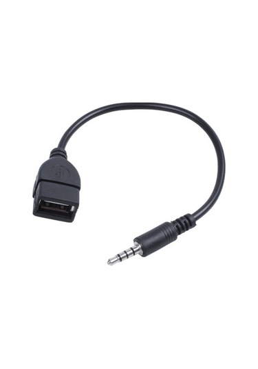 Castleofangels Silhouette Usb Jakı, Aux, Ses Verileri Şarj Kablosu Için 3,5 Mm Jak Siyah