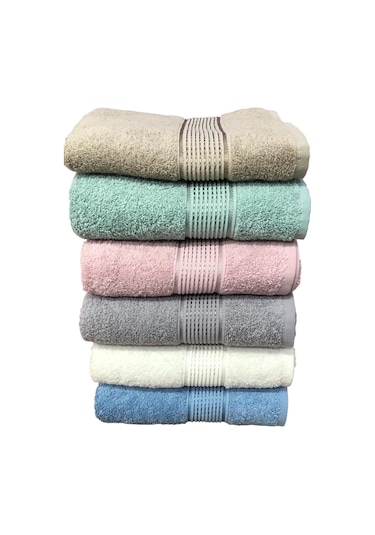 6 Lı Royam %100 Pamuklu 210 Gr Kuaför Berber El Yüz Havlusu 50 X 90 Çok Renkli