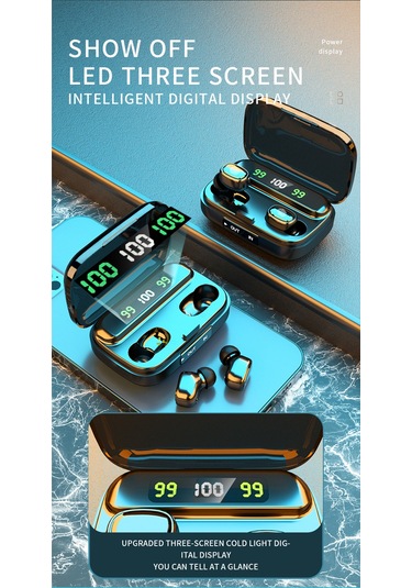 Mufunye Tws-209s Kablosuz Bluetooth Kulaklık: 5.1 Teknoloji, 9d Gürültü Önleme, Dokunmatik Kontrol, Su Geçirmez Tws-209s