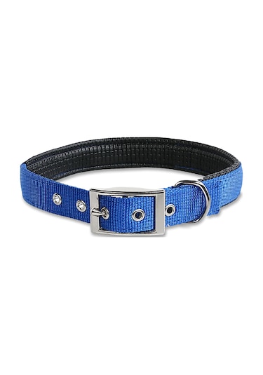 Luxury Paws Yumuşak Doku Boyun Tasması Mavi 32 MMx70 CM