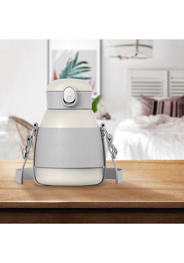 Suntek Spor Yetişkin Çocuklar Için Saman 480ml Ile Vakum Beyaz Beyaz