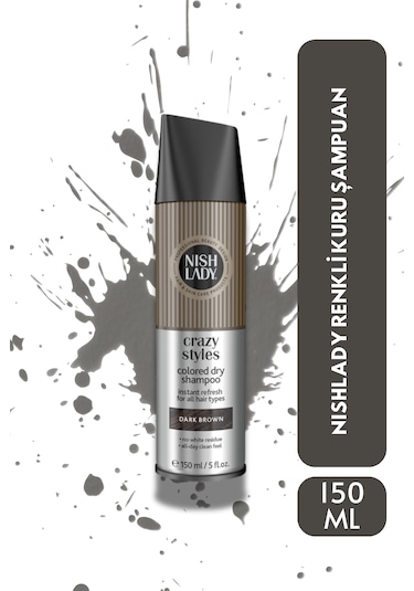 Nıshlady Renkli Kuru Şampuan Koyu Kahve 150 Ml