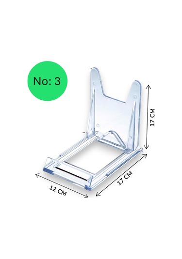 Teşhir Ayakları Sürgülü 12x17x17 Ayak No:3 Çerçeve Tabak Teşhir Ayağı Stand Pleksi Şövale