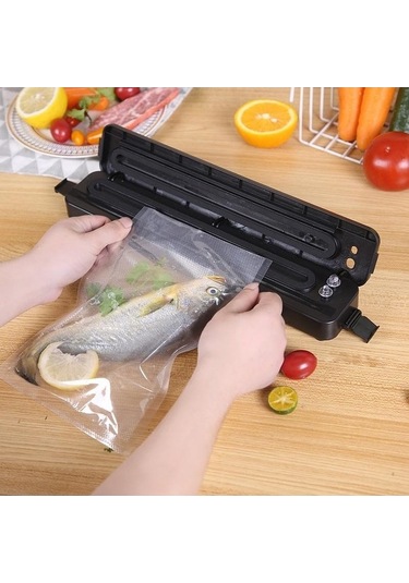 Novahub Ev Siyah Gıda Vakum Mühürleyici, 220v/110v, Eu Plug, Kullanışlı Paketleme Makinesi