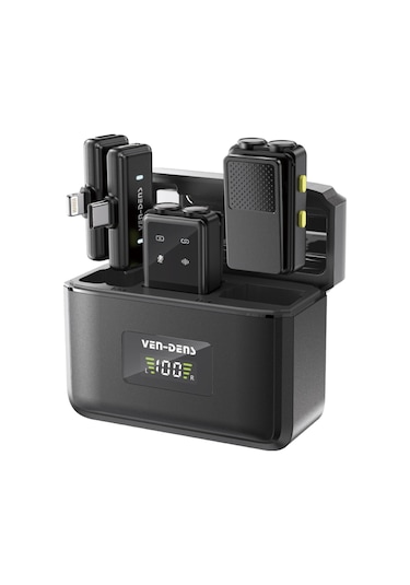 Ven-dens Vd-mıc019 Premium Kablosuz Çift Mikrofonlu Hd Ses Sistemi