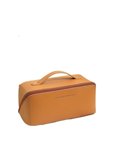 Cacaokozmetik Çantası Kadın Büyük Kapasiteli Taşınabilir Seyahat Tuvalet Malzemesi Saklama Çantası Brown