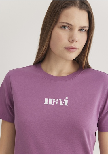 Mavi - Mavi Baskılı Pembe Tişört 1612241-70987 Pembe