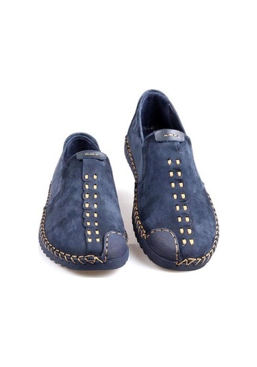 James Franco 4622 %100 Hakiki Deri El Saraçlı Casual Erkek Ayakkabı Lacivert