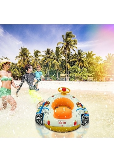 Ganzhoushop Yüzme Yüzme X Teslimatı Su Şişme Şekli Renkli Renk Rastgele Polis Koltuğu, Kalınlaşmış Halkası Direksiyonlu Çok Çocuk Arabası 60cm 60 : Jm Çok Renkli