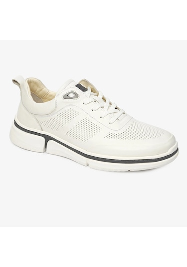Greyder 64545 Erkek Beyaz Hakiki Deri Comfort Ayakkabı -514 Beyaz