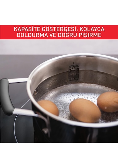 Tefal Optispace 8 Parça Çelik Tencere Seti 587635