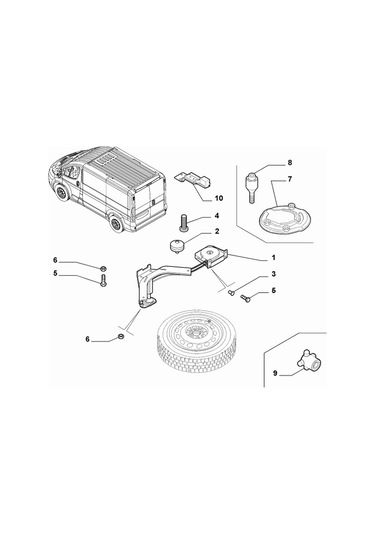 Ducato Boxer Jumper Stepne Tutucu Demir Plaket 16" 1363713080