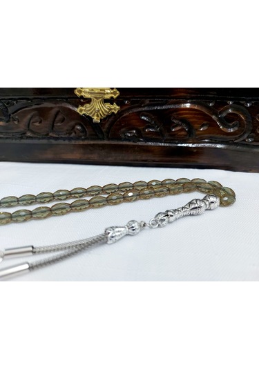 Özel El İşi Arpa Kesim Harika Zultanit Tesbih Ölçü-6,5 X 9