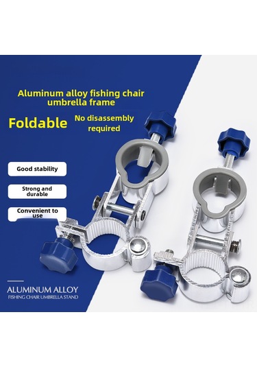 Teltree Alüminyum Çok Amaçlı Çıkırırken Uzunlaştırılmış 17cm Olta Sandalyesi Şemsiye Tutucu Aparatı - Güçlü Klem İle Sabitlenir, Olta Malzemeleri Erişimi Kolay