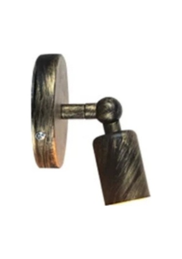 Riolight Retro Mafsallı Tekli Metal Aplik Siyah