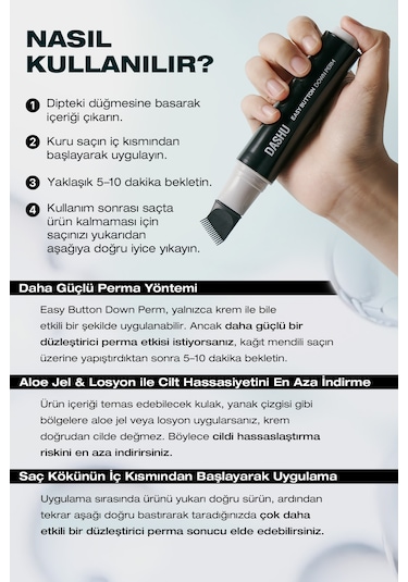Uzun Süre Kalıcı Düzleştirici Krem For Men Easy Botton Down Perm 20ml + 20ml Refill Set