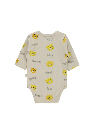 Civil Baby Aslan Empirmeli 3 Lü 0-36 Ay Çıtçıtlı Badi - Hardal