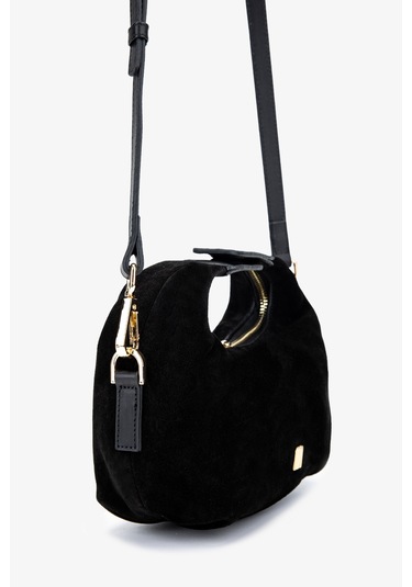 Valmenti Kadın Hakiki Deri Siyah Süet El Çantası 1099 204 Bn Cnt Y25 Sıyah Suet Siyah Süet