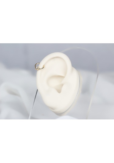 Glorria Altın Tektaş Halka Piercing Sarı