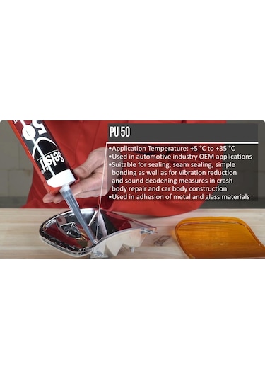 Selsil Poliüretan Mastik Yapıştırıcı Pu50 Siyah 280 Ml. - 1 Adet