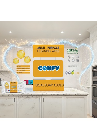 Confy Yüzey Temizlik Havlusu Ve Mendili Arap Sabunu Kokulu 100