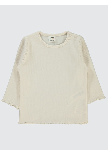 Civil Baby Kol Ucu Detaylı 6-18 Ay Sweatshirt Fil Dişi