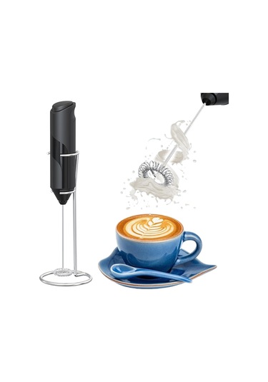 Sütlü Çeyrek Değici Stand - Milk Frother Handlid Pil Çalışmış - Elektrikli Çırpma Kahve Frothers