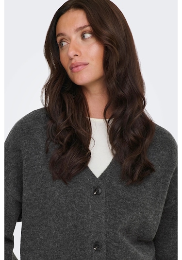 Only Kadın Onlhouston V Yaka Uzun Kollu Yünlü Hırka 15353192 Antrasit Antrasit