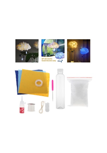 Suntek Led Gece Lambası Pamuk Bulut Şekli Işık Asılı Lamba Sıcak Sarı Işık Sarı