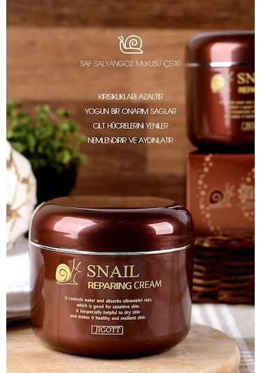 Jigott Snail Reparing Kırışıklık Karşıtı ve Aydınlatıcı Bakım Kremi 100 ML