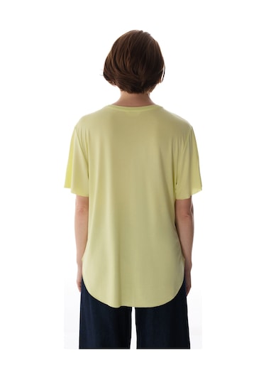 Penti Lime Yeşili Bisiklet Yaka Oversize Modal T-Shirt