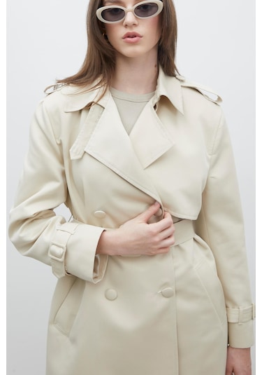 Manuka Chelsea Kruvaze Trençkot Bej