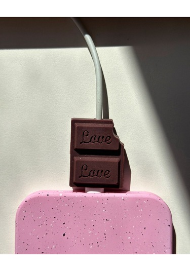 Çikolata Figürlü Love Silikon Kahverengi Kablo Ucu Koruyucu İthalatçı Garantili Belirtilmemiş Belirt