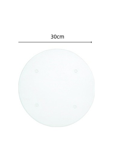 Fastbuy Şeffaf Akrilik Yuvarlak Kesme Tahtası, 30x30x0.3cm, Kaymaz Mat, Kullanışlı Yuvarlak Kesim Ürünü Diğer