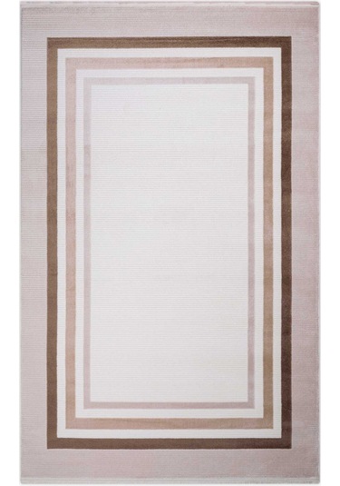 Voyage %100 Akrilik Yumuşak Dokulu Halı Kilim Salon Mutfak Koridor Yolluk Dokuma Makine Halısı Ac-211 Kahve