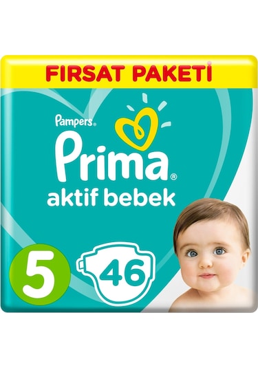 Prima Pampers Aktif Bebek Junior Bebek Bezi 11-16 KG 5 Beden 92 Adet