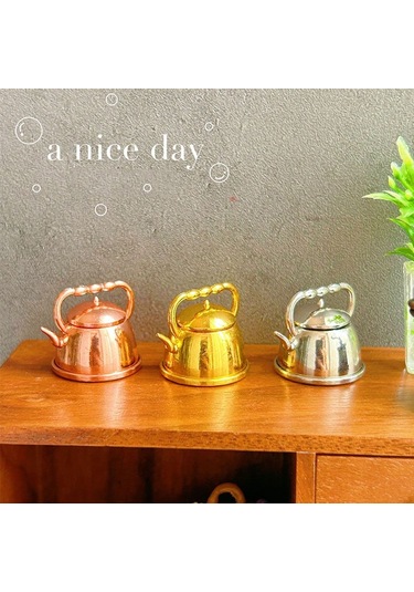 Su Isıtıcısı Modeli Minyatür Tencere Oyuncağı Gül Altın Diğer