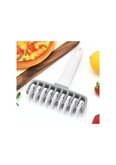 1 Takım Pizza Hamur Açma Makinesi Kesici Çok Fonksiyonlu Pişirme Aracı Pp Dantel Kesici Düz Kesici Haddeleme 19.5cm X 11.7cm