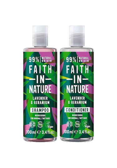 Faith in Nature Lavanta & Sardunya Şampuanı 100 ML + Saç Kremi 100 ML