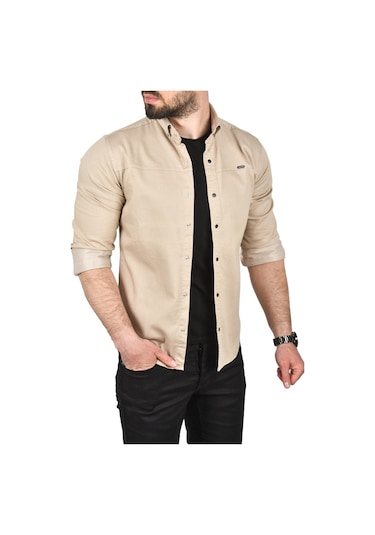 Deepsea Erkek Bej Slim Fit Pamuklu Kot Gömlek Kolay Ütülenebilir Çıt Çıtlı Likralı Spor Gömlek 2502504 Bej Deepsea Erkek Bej Slim Fit Pamuklu Kot Gömlek Kolay Ütülenebilir Çıt Çıtlı Likralı Spor Gömlek 2502504 Bej