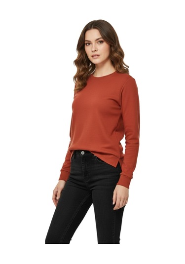 Linsolita Kadın Sıfıryaka Sweatshirt Bgl-st05116 Kiremit