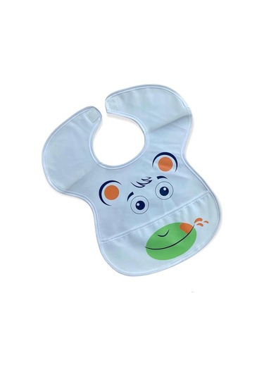 Sevi Bebe Desenli Cepli Mama Önlüğü 0223 Krem