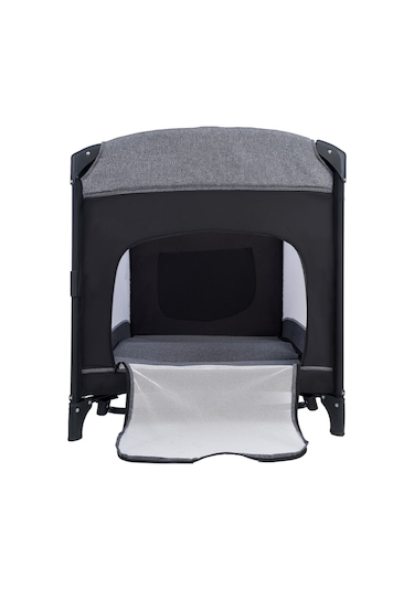 Mastic Anne Yanı Park Yatak Sallanır Oyun Parkı Cibinlikli Yatak Hediyeli 70x110 Cm Gri