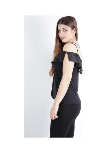 Alexandergardı Askılı Fırfırlı Madonna Yaka Bluz (B20-Cmlblz02)