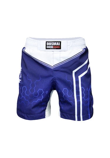 Dosmai Dijital Baskılı Hexagon Mma Spor Şort Mavi Mms224