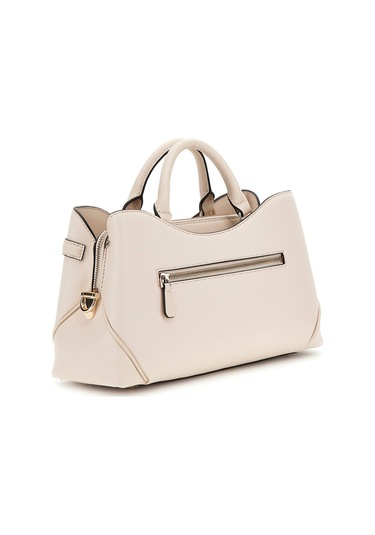 Kadın Metal Aksesuarlı Kanat Detaylı El Çantası - Kırık Beyaz Beyaz