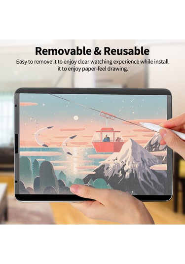 Mufunye İpad Uyumlu 11/10.9 İçin Manyetik Kağıt Hissetimli Filmi - Parlaklık Engeli, Dokunmatik Duyarlılık, Tekrarlı Kullanım