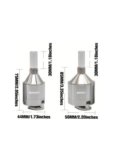 Elmpaly Hornet 44mm Manuel Baharat Değirmeni Ve Toz Kırıcı Cam Şişe Uyumlu