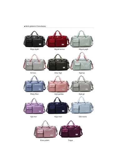 Kısa Yolculuk Erkekler Ve Kadınlar İçin Büyük Kapasiteli Islak Ve Kuru Spor Spor Çantası Yeşil Toz Trompet Yeşil