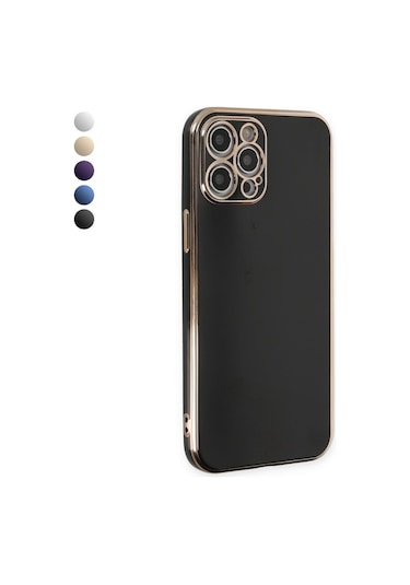 İphone 12 Pro Max Kılıf Luxury Seri Kamera Korumalı Silikon Kapak